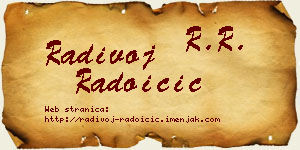 Radivoj Radoičić vizit kartica